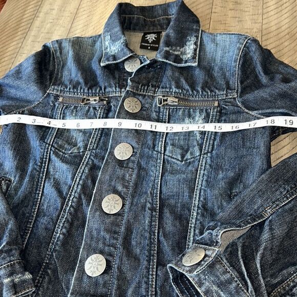 Thomas Wylde Designer π©βπ¨ Diamond π π Denim Jacket Unique Buttonsβand Zips! - Picture 15 of 17